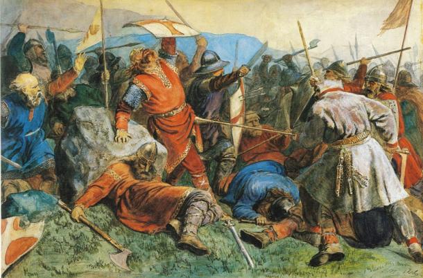 Viking army in battle