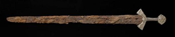 Full image of the Viking sword, Langeid, Norway