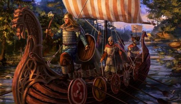 Vikings on a ship