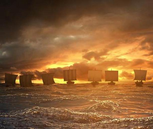 Vikings ships on the move in the Viking Age, which gave birth to new trade networks that reached exotic places in the Mediterranean and in North America. (Vlastimil Šesták / Adobe Stock)