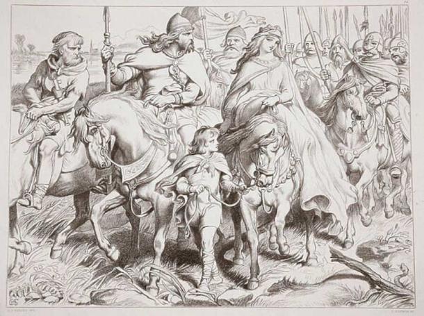 Hereward the Wake and his second wife Alftruda. (Public domain)