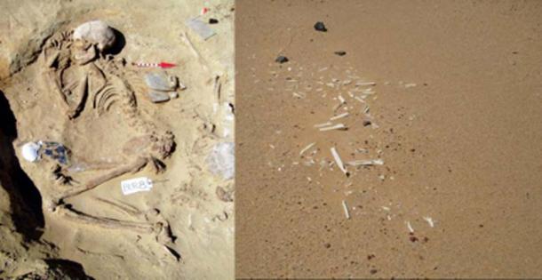 Well preserved site verses wind‐eroded Neolithic remains at Gebel Ramlah. (Author provided/ The Conversation)