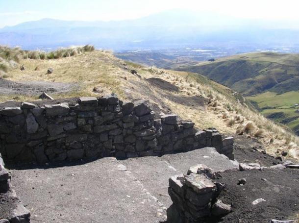 The west gate of the Inca fortress of Quitoloma. Archaeologists are working on excavating and conserving it.  Credit: Chad Gifford / Pambamarca Archaeological Project