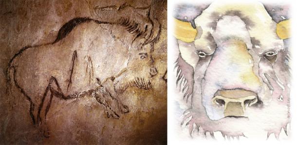 Left, White Buffalo Petroglyph (CC BY, Author provided) Right, Courtesy of Gretchen Del Rio