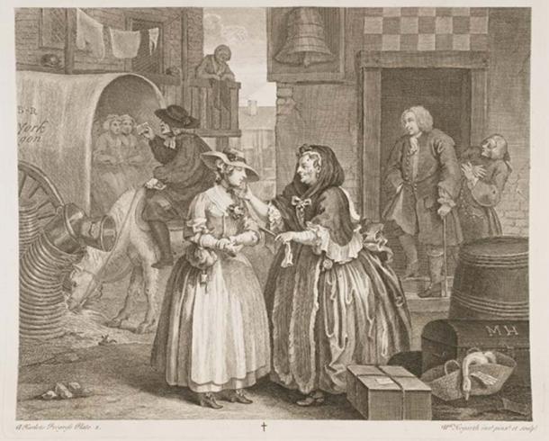 William Hogarth's - A Harlot's Progress (Public Domain)