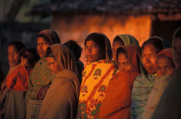 Women in morning, Orissa, India. (Public Domain)