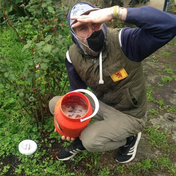 Writer, Ashley Cowie and his plant boosting banana soup. (Courtesy Ashley Cowie)