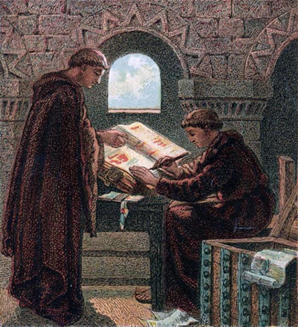 ‘Writing the Domesday Book’ (1868) by Joseph Martin Kronheim. (Public Domain)