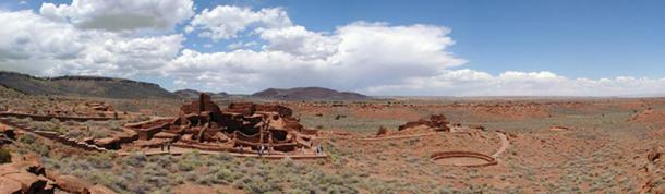 A panorama of the Wupatki ruins.