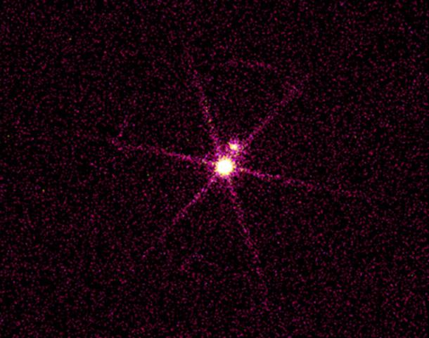 An X-ray image of the Sirius star system. 
