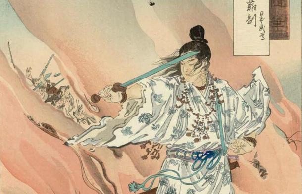 Yamato Takeru and his sword Kusanagi no Tsurugi 