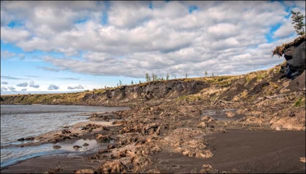 Yana site destroyed by mammoth tusk hunters and climate change. Picture: Andrey Shubenki