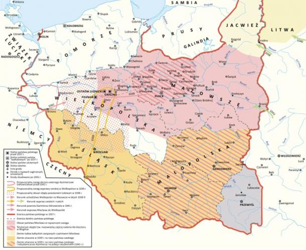 Map showing the territory of the partially assimilated Yotvingians.
