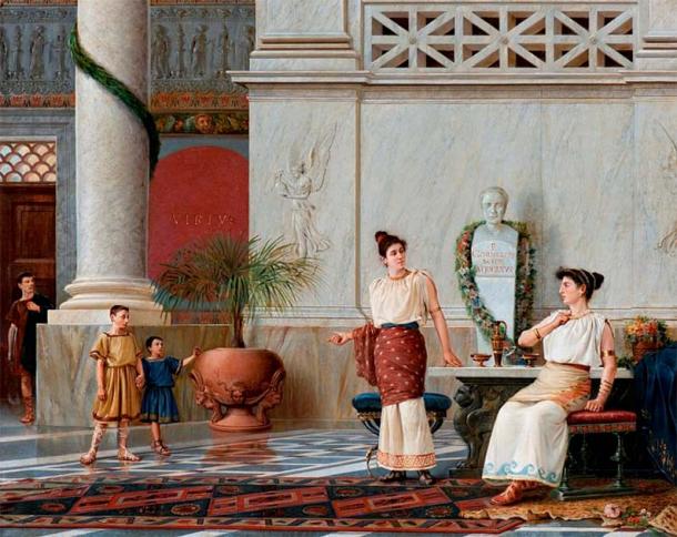 Young Gracchi brothers and their mother Cornelia, by Umberto Ruini, 1892. (Archivio fotografico del Museo Civico di Modena/CC BY-SA 3.0)