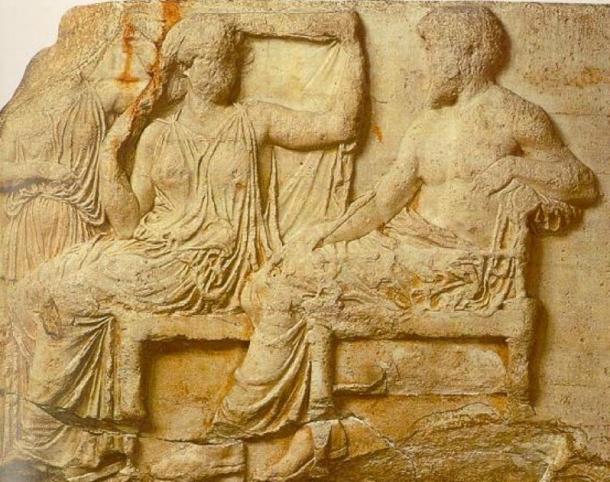 Zeus and Hera from the east frieze of the Parthenon, 430 BC. (Public domain)
