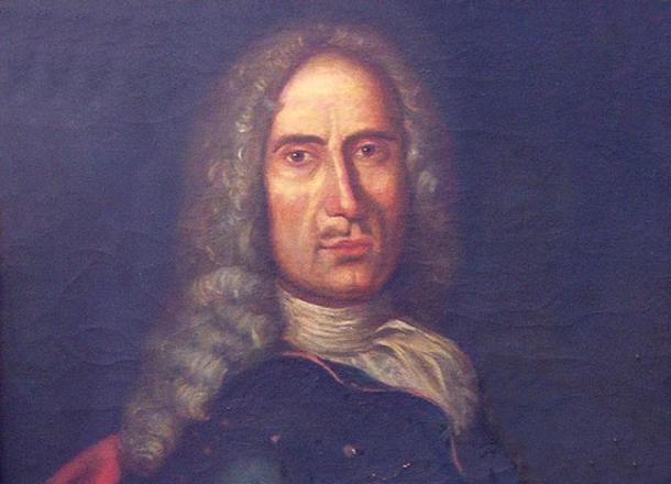 Admiral Matija Zmajevic from the collection at the Maritime Museum of Montenegro. The feud that led to Vicko Bujović’s death was with the Zmajevic family. (Unknown author / CC BY-SA 3.0)