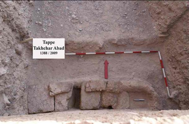 The adobe structure at the ancient Achaemenid structure discovered in Iran. (Mohsen Dana et al. / Antiquity)