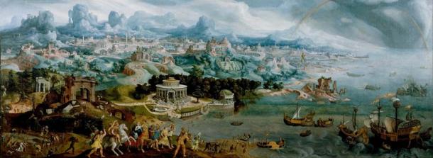 The abduction of Helen of Troy against the backdrop of the wonders of the ancient world. (Public domain)