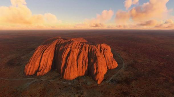 Una vista aérea de Uluru. (Alejandro / Adobe Stock)