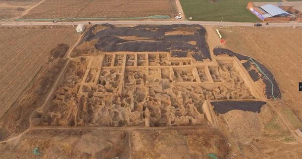 An aerial view of the foundry at Guanzhuang (Hao Zhao / Antiquity Publications Ltd)