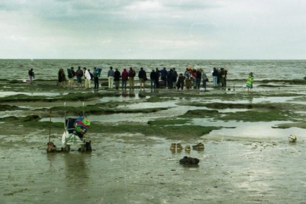 After Seahenge was found exposed in the peat bed, visitors came from far and wide to see this ancient site for themselves. (Picture Esk / CC BY-NC 2.0)