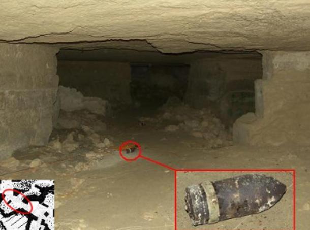 When the Germans left, many of their ammunitions remained. Labyrinth Cave, Crete.
