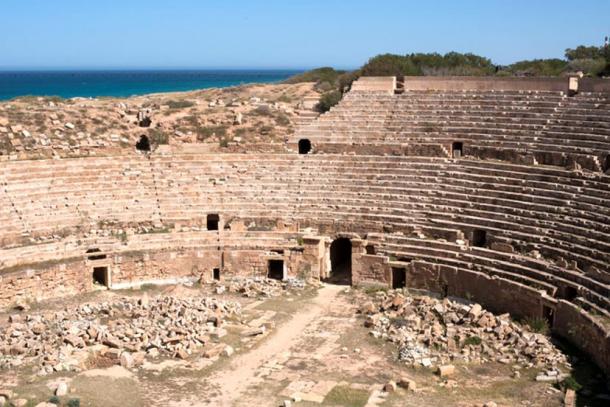 Lepcis Magna’s famous amphitheatre.