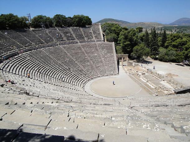 The ancient Greek theater at Epidauros. 