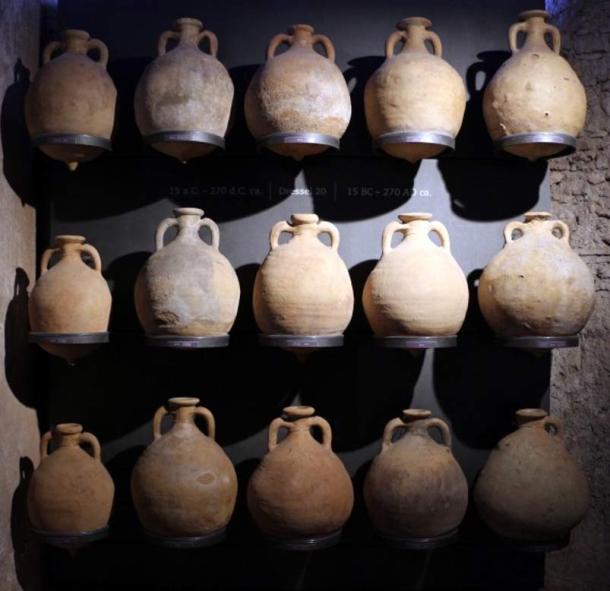 A file photo of ancient Roman amphoras. 