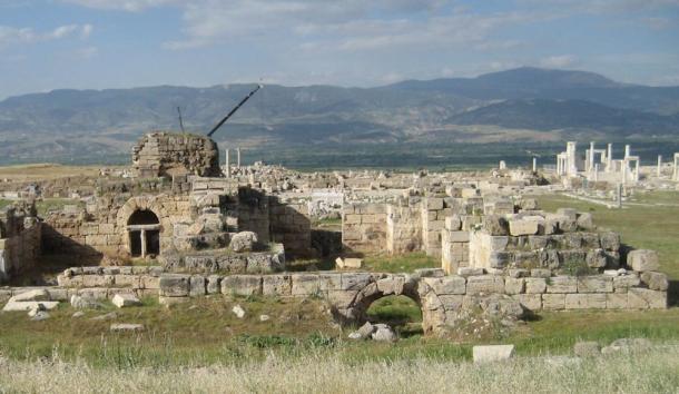 An ancient church at Laodicea; John the Revelator, author of the last book of the Christian Bible, wrote a letter to the church in Laodicea that is part of the book of Revelation.