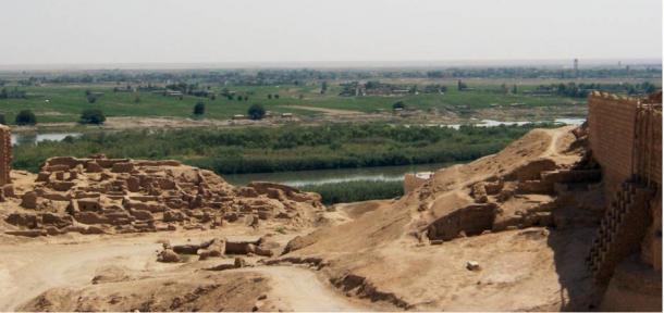The ancient site of Dura-Europos on the Euphrates River in Syria
