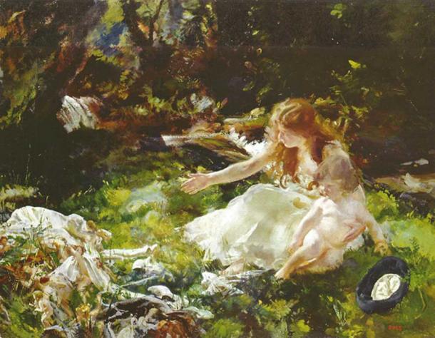'...and the fairies ran away with their clothes' by Charles Sims.