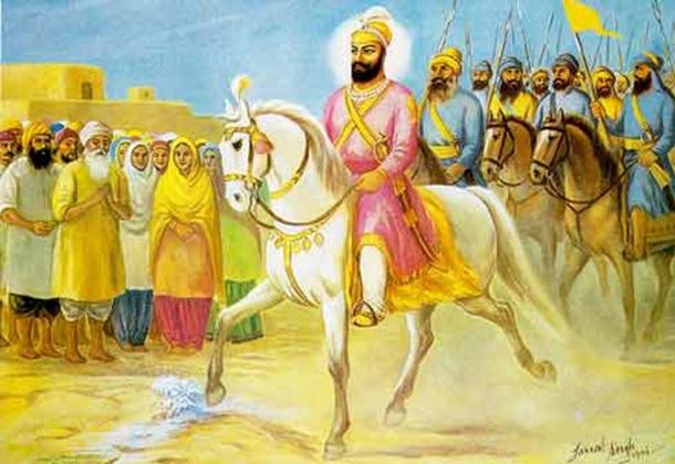 The arrival of Guru Hargobind.