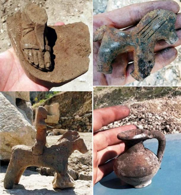 A selection of artifacts unearthed at the site.