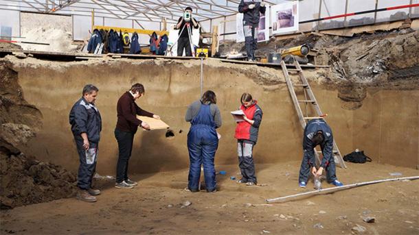 The artifacts, including the ivory bars, were discovered in the early 2000s by archaeologists digging in the Afontova Gora-2 archeological site, in Krasnoyarsk, Siberia. (Evgeny Artemyev / Russian Academy of Sciences)