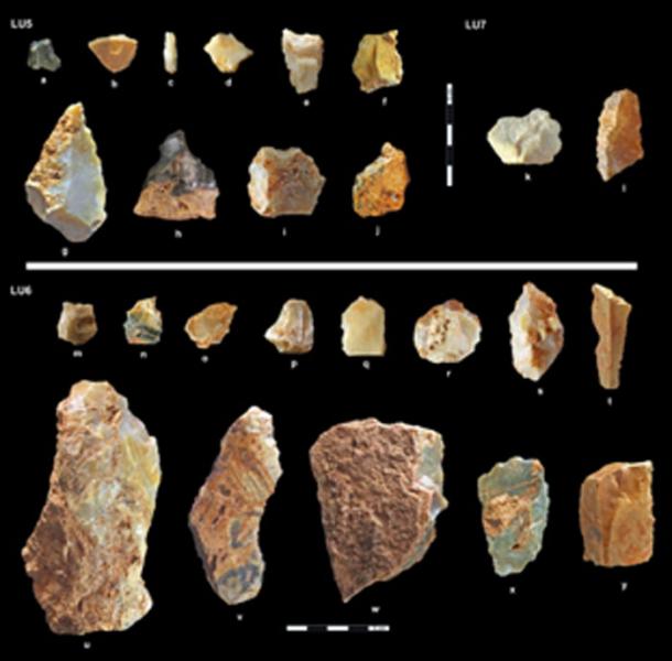 Artifacts from the excavation on Naxos where early humans migrated before previously believed. (Science Advances)
