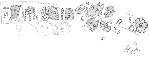 An artistic impression of Stage 2 clearly defining the 11 pictographs and 22 characters composing just a 200 meters length of the 