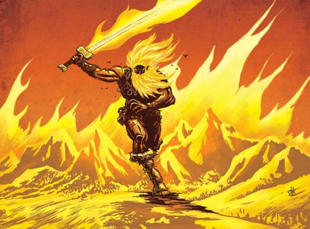 An artist’s depiction of Surtr.