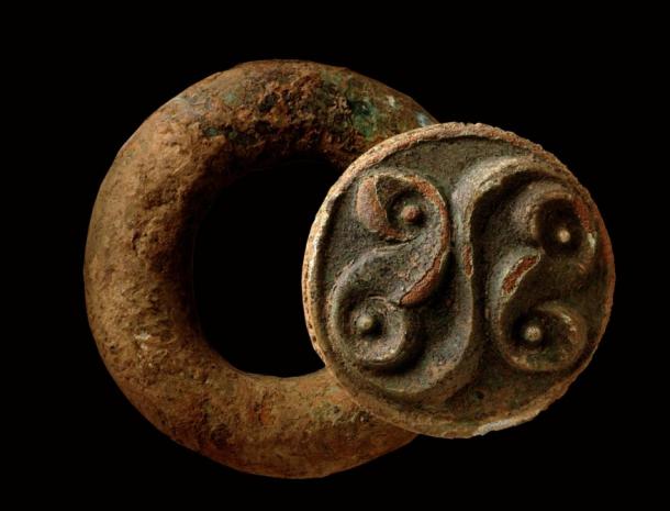 A late Iron Age baldric ring with La Tène style decoration that was probably part of a shoulder belt for carrying a sword. 