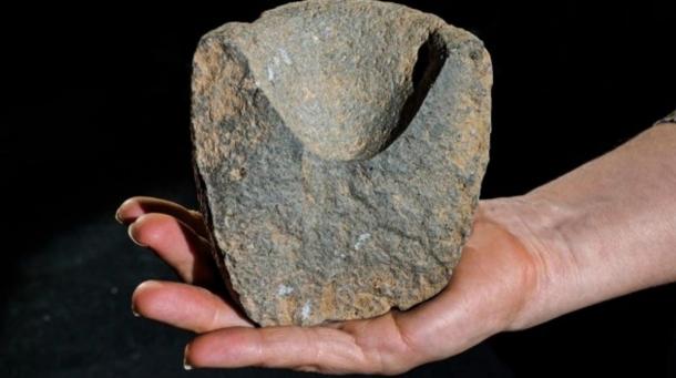 A basalt bowl dating back 7,000 years, found during archaeological excavations in the Shuafat neighborhood, northern Jerusalem.