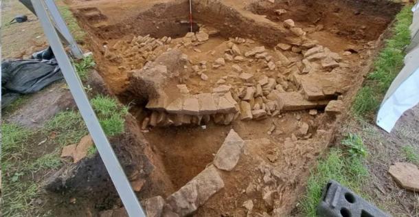 The bastion of the Roman fortress discovered in 2023