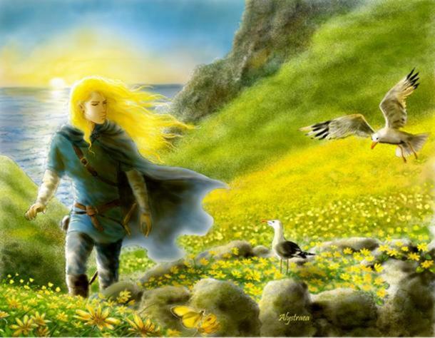 A beautiful elf imagined by an artist. 