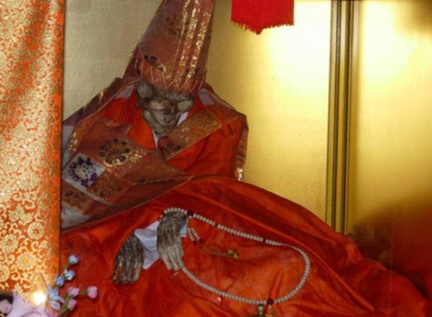 The body of Shinnyokai Shonin, found in Oaminaka, Japan. He had practiced self-mummification. 