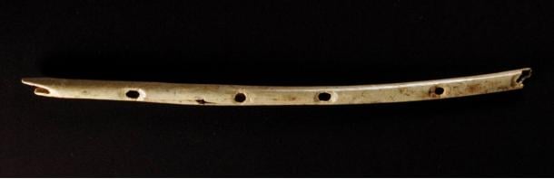 Scientists say this bone flute found in the Hohle Fels cave dates back around 43,000 years. 