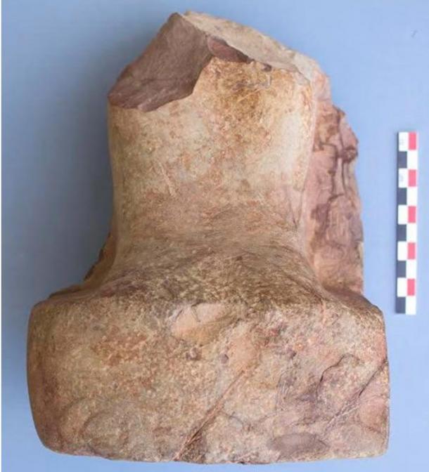 King Sahure’s name was engraved on the bottom part of a broken statue unearthed by Belgian archaeologists. 