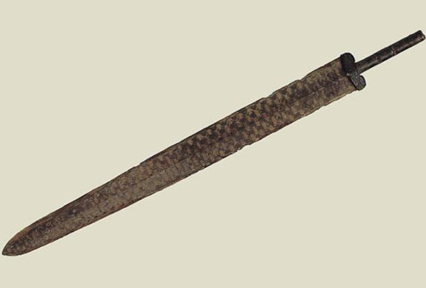A bronze Shang dynasty sword.