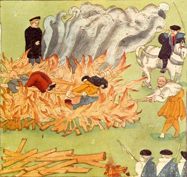 The burning of witches.