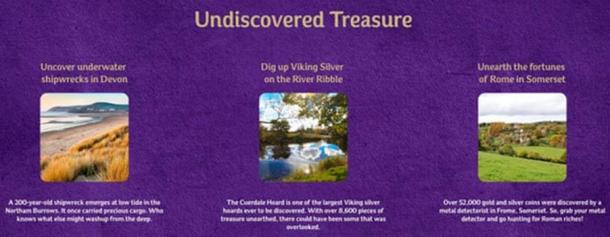 Part of the Cadbury Treasures campaign, encouraging unlicensed metal detecting. (Cadbury)