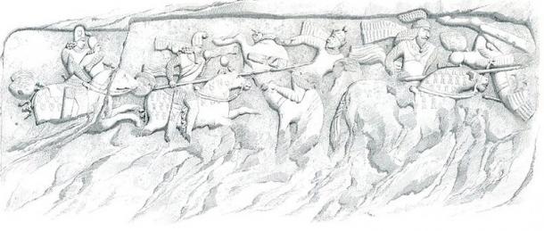 The charge of the cataphract put much fear in the enemy. Equestrian Relief at Firuzabad Iran showing Cataphracts dueling with lances