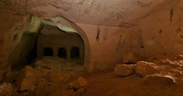 The cave in Lachish dedicated to Jesus's midwife, Salome. (Israel Antiquities Authority)